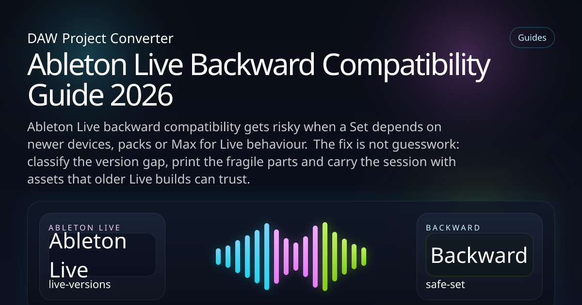 Ableton Live Backward Compatibility Guide 2026