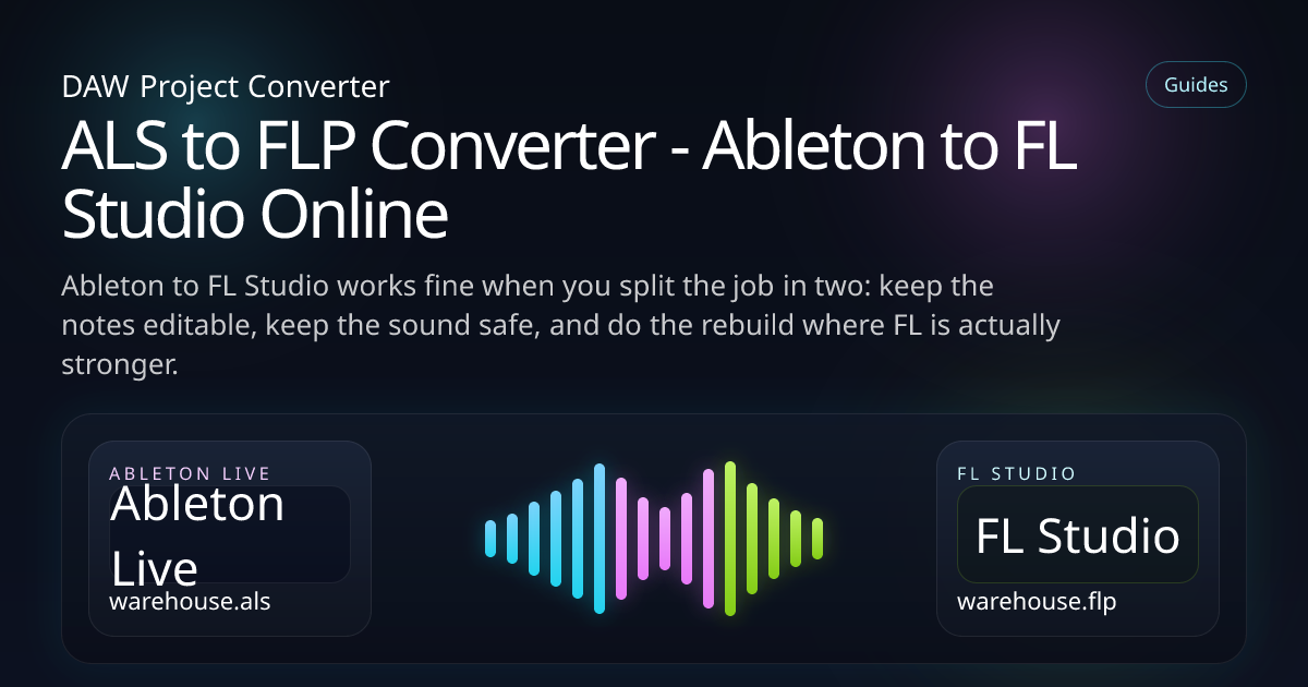 ALS to FLP Converter - Ableton to FL Studio Online
