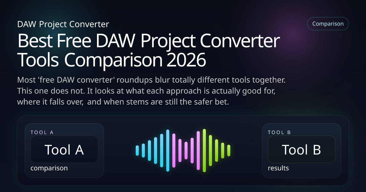 Best Free DAW Project Converter Tools Comparison 2026