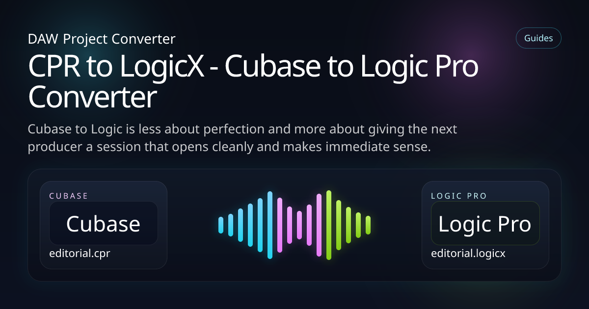 CPR to LogicX - Cubase to Logic Pro Converter