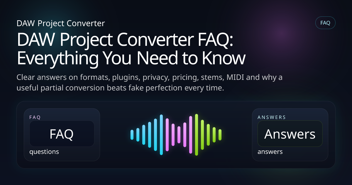 DAW Project Converter FAQ: Everything You Need to Know