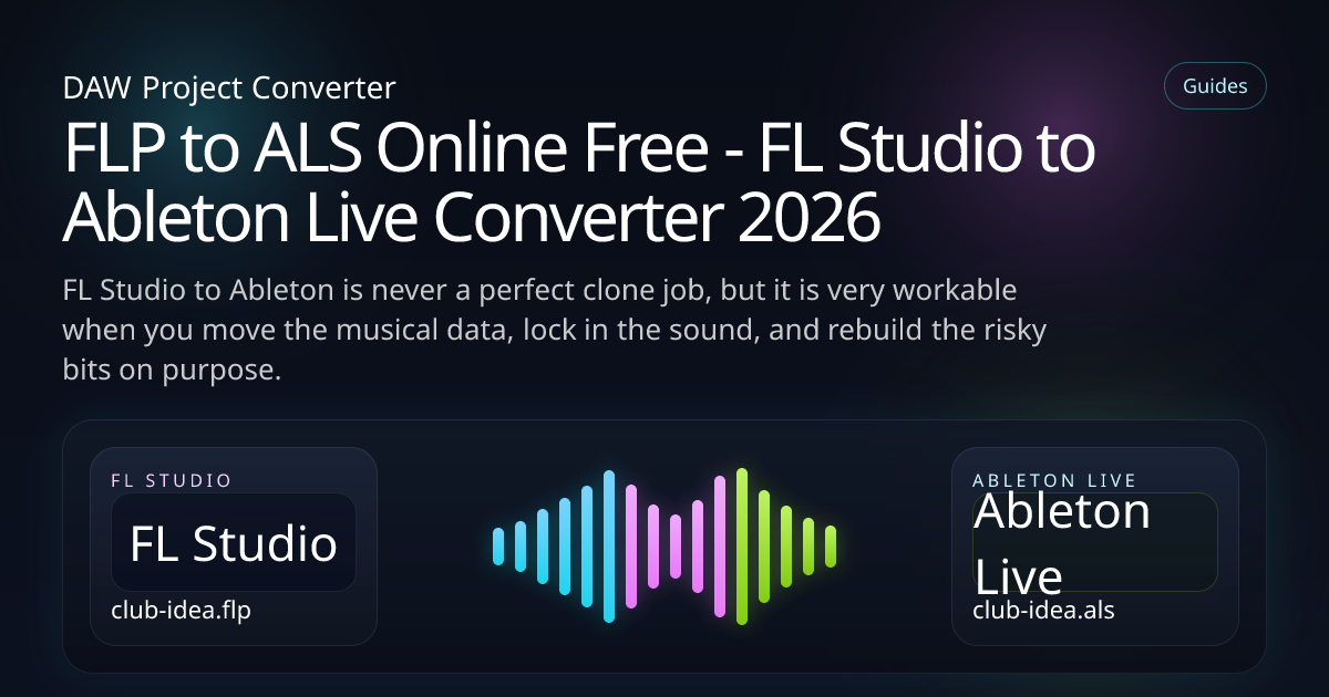 FLP to ALS Online Free - FL Studio to Ableton Live Converter 2026