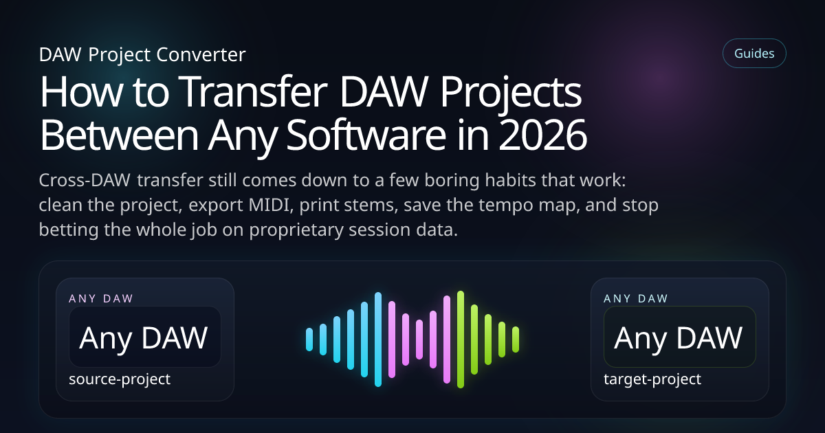 How to Transfer DAW Projects Between Any Software in 2026