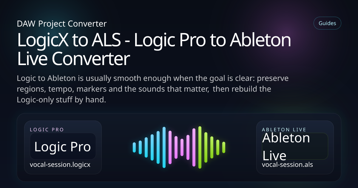 LogicX to ALS - Logic Pro to Ableton Live Converter